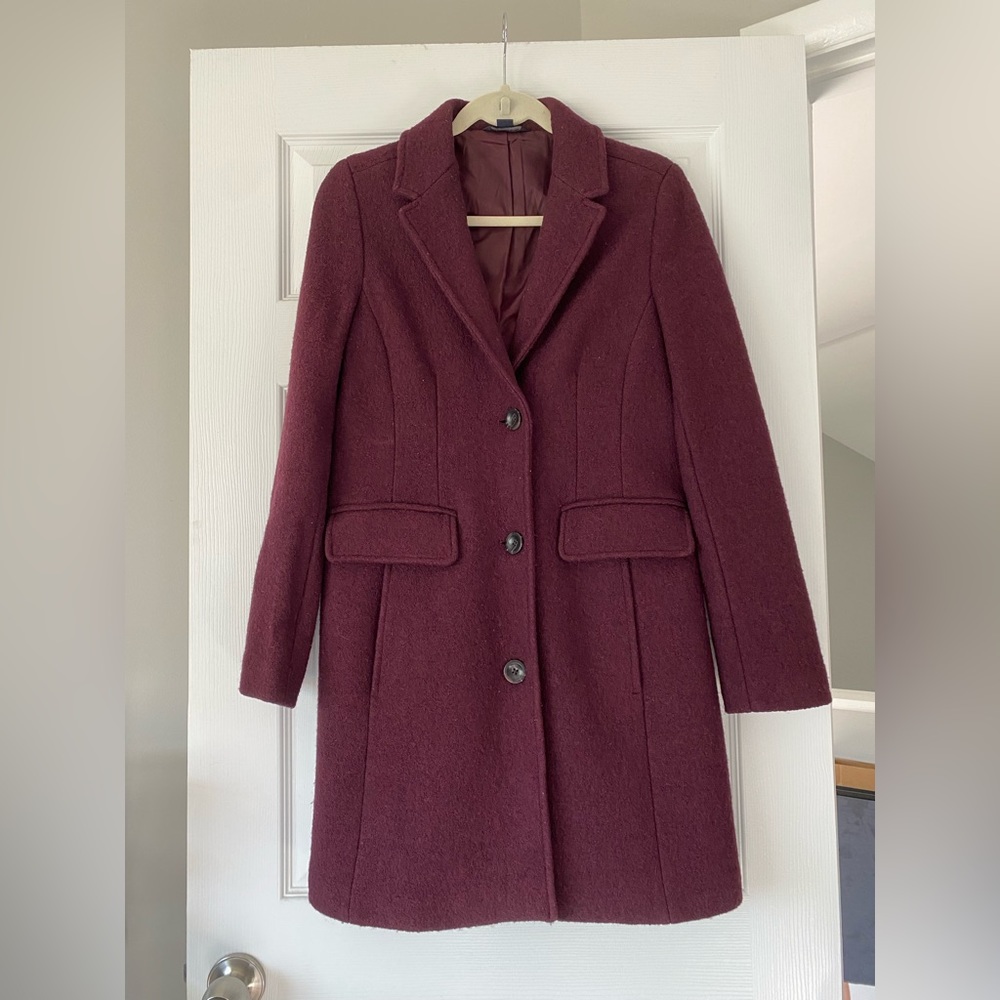 Lands End Wool Blend Coat